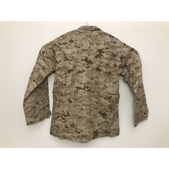 American Apparel USMC Navy Marines Mens M Brown Camo Button Down Jacket *13 - Picture 8 of 8